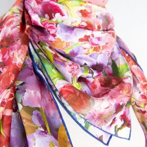 Silk floral print over size‎ scarf